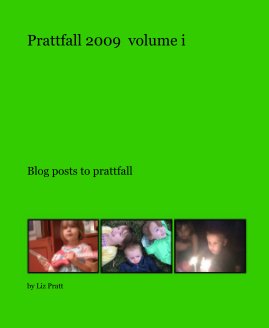 Prattfall 2009  volume i book cover