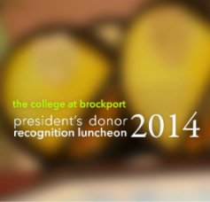 Brockport President's Donor Recognition Luncheon 2014 book cover