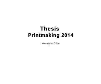 Thesis Printmaking 2014 book cover