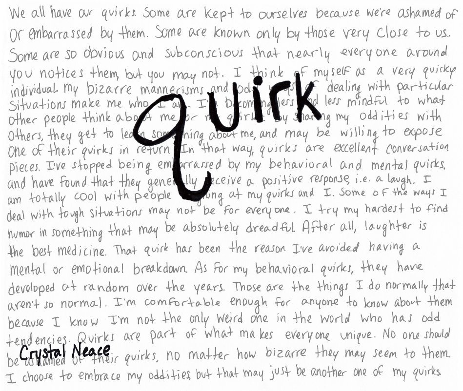 View Quirk by Crystal Neace