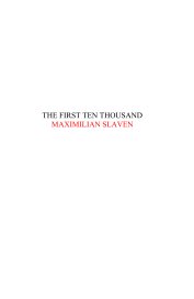 THE FIRST TEN THOUSAND MAXIMILIAN SLAVEN book cover