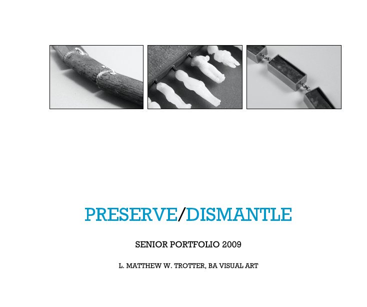 Visualizza PRESERVE/DISMANTLE di L. MATTHEW W. TROTTER, BA VISUAL ART