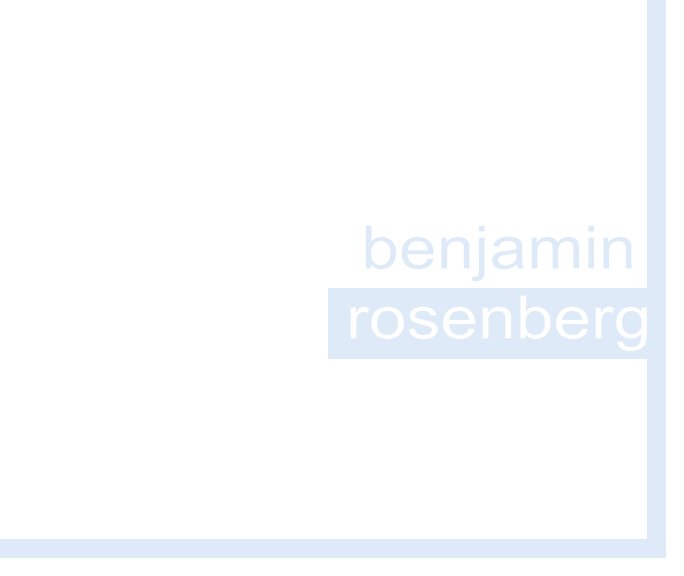 2014 Portfolio nach Benjamin Rosenberg anzeigen