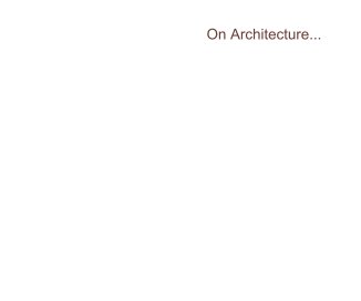 On Architecture... book cover