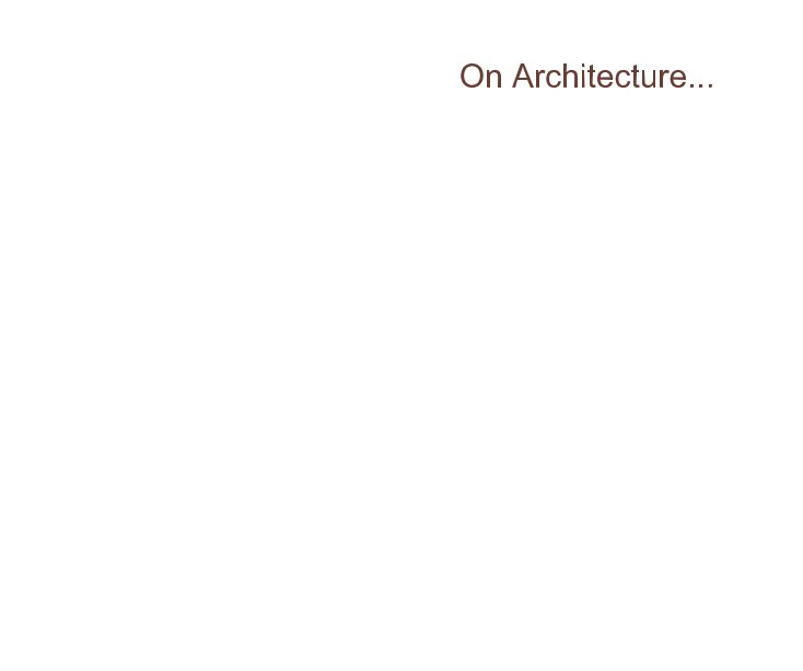 Ver On Architecture... por Lottie Jackson-Eeles