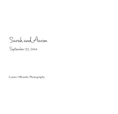 Sarah and Aaron September 27, 2014 book cover