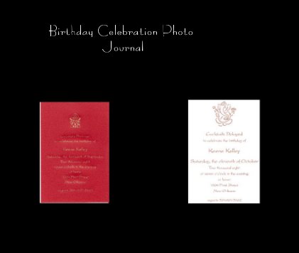 Birthday Celebration Photo Journal book cover