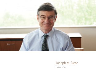 Joe Dear Memorial Book book cover
