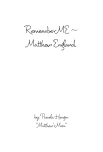 Remember ME ~ Matthew England book cover