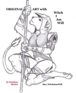 ORIGINAL ART with Witch I Am Will book cover