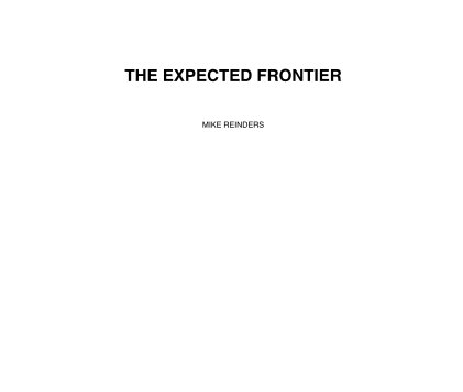 THE EXPECTED FRONTIER book cover