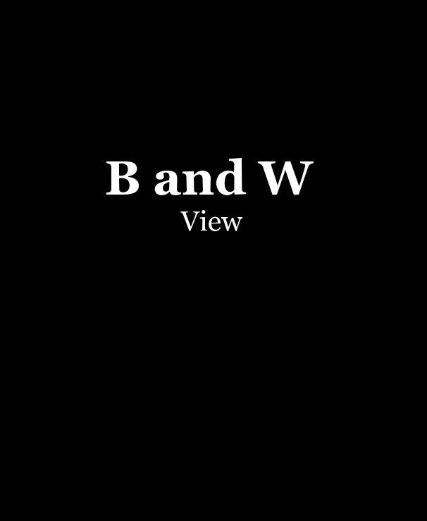 View B and W View by Armando Hernandez