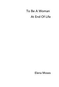 To Be A Woman At End Of Life book cover