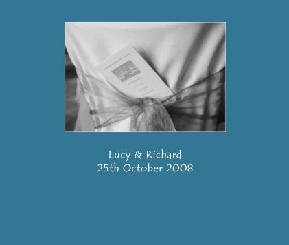 Lucy & Richard 25th October 2008 book cover