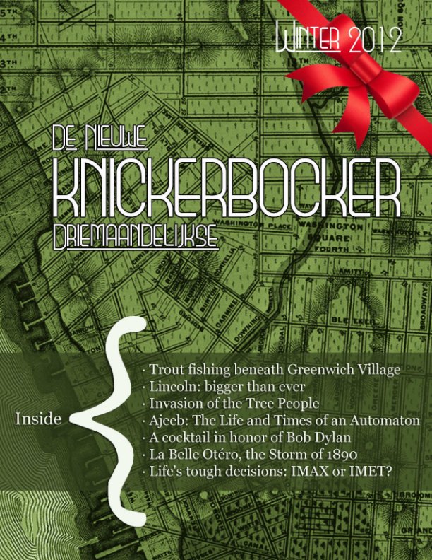 Ver Knickerbocker Magazine / Winter 2012 / Premium Paper $42.00 por Lawrence Jay Switzer, Designer