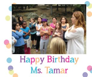 Happy Birthday Ms. Tamar book cover
