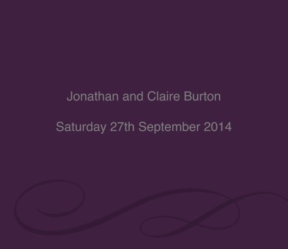 Jonathan and Claire Burton's Wedding Album book cover