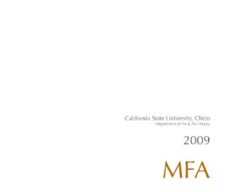 2009 CSU, Chico MFA Catalog book cover