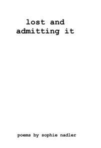 Lost and Admitting It book cover