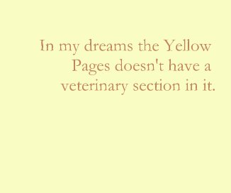 In my dreams the Yellow Pages doesn't have a veterinary section in it. book cover