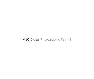 MJC Digital Photography, Fall '14 book cover
