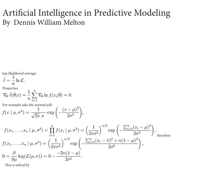 View AI Predictive Modeling by Dennis William Melton