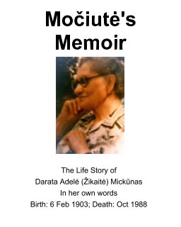 Močiutė's Memoir book cover