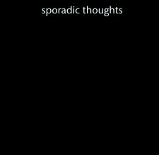 sporadic thoughts book cover