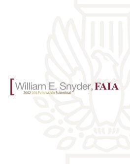 AIA Fellowship Submittal - Snyder book cover