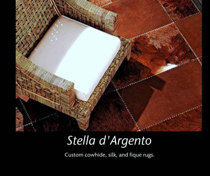 View Stella d'Argento by Custom cowhide, silk, and fique rugs.