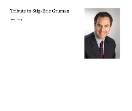 Tribute to Stig-Eric Gruman book cover