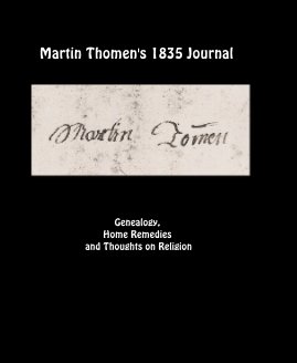 Martin Thomen's 1835 Journal book cover