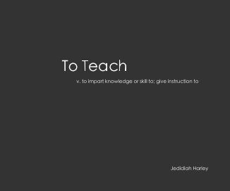 To Teach book cover
