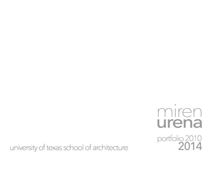 View Architecture Portfolio by Miren Urena