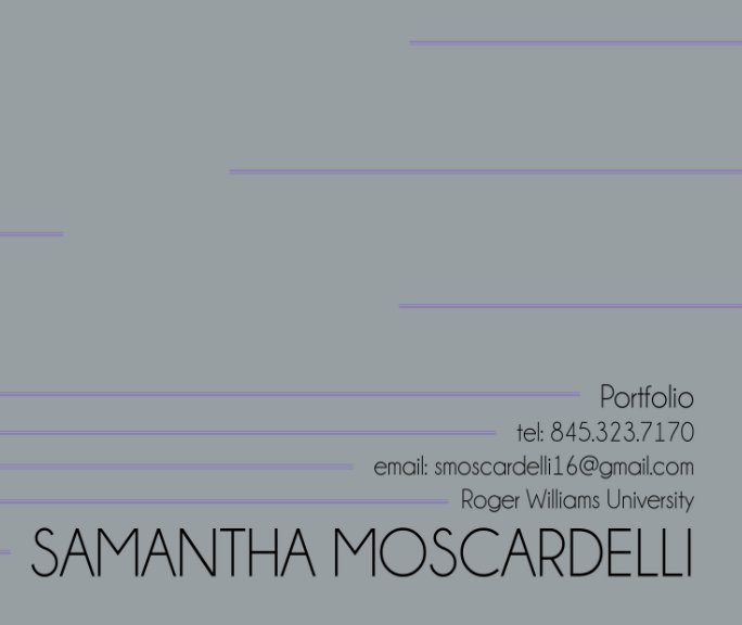 Bekijk Samantha Moscardelli Portfolio op Samantha Moscardelli
