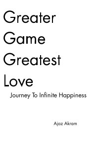 Greater Game Greatest Love book cover