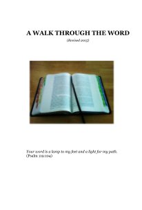 A WALK THROUGH THE WORD (Revised 2015) book cover